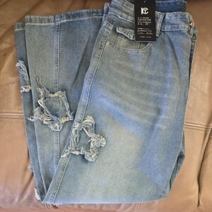 Distressed Light Blue Jeans
